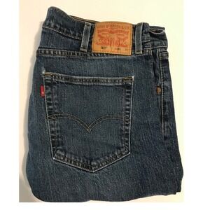 Levis 505 Regular Fit Straight Leg Jeans Mens W40 L30 Medium Wash Blue Denim